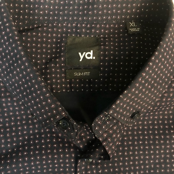 YD Men’s LS Slim Fit Casual Button Down Shirt size XL - Picture 5 of 6